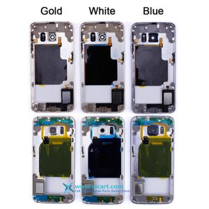 For Samsung Galaxy S6 Edge Back Mid Middle Frame Rear Housing Cover Bezel S6edge Replacement part repair parts