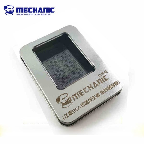 Green Oil Solder Mask Ink BGA Stencil for iPhone CPU Hard Disk Chip Motherboard Reballing Soldering Plate Repair Tool Kit