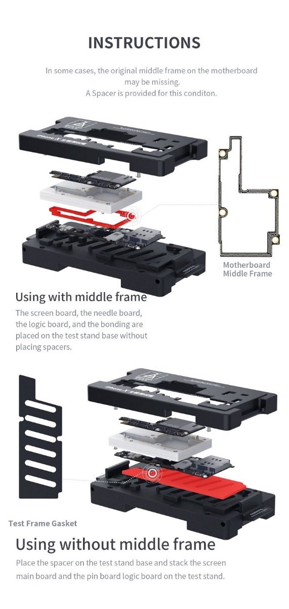Mega-Idea Motherboard Test Fixture iSocket Jig for iPhone 11Pro Max 11pro 11 XSMAX XS X Logic Board Function Fast Test Holder