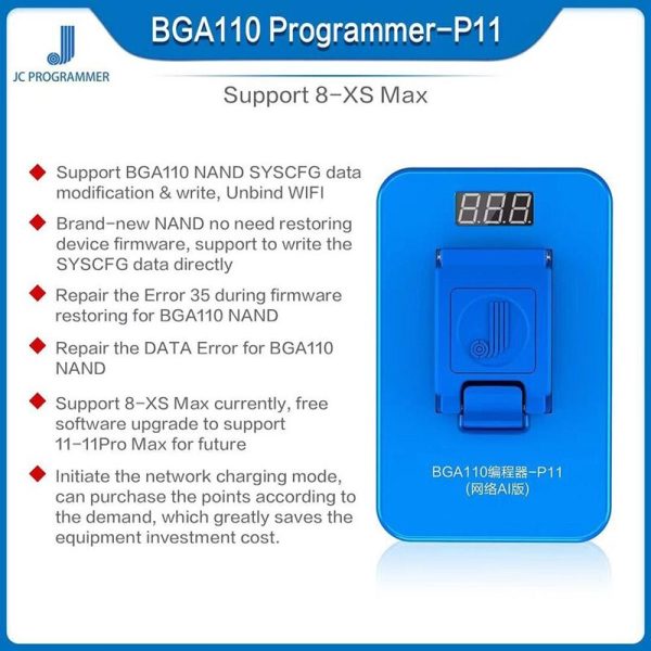 JC Pro1000S PCIE NAND Programmer JC P11 P8 P7 64 32 Bit for iPhone 7 7P 8 8P X XSMAX XR iPad PRO Read Write Error Tes