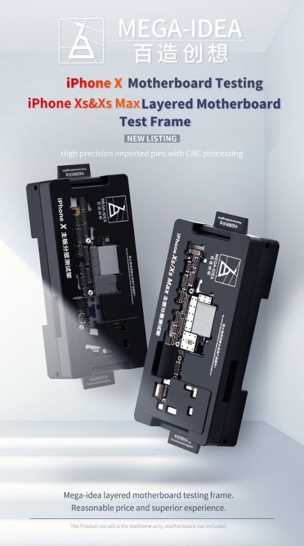 Mega-Idea Motherboard Test Fixture iSocket Jig for iPhone 11Pro Max 11pro 11 XSMAX XS X Logic Board Function Fast Test Holder
