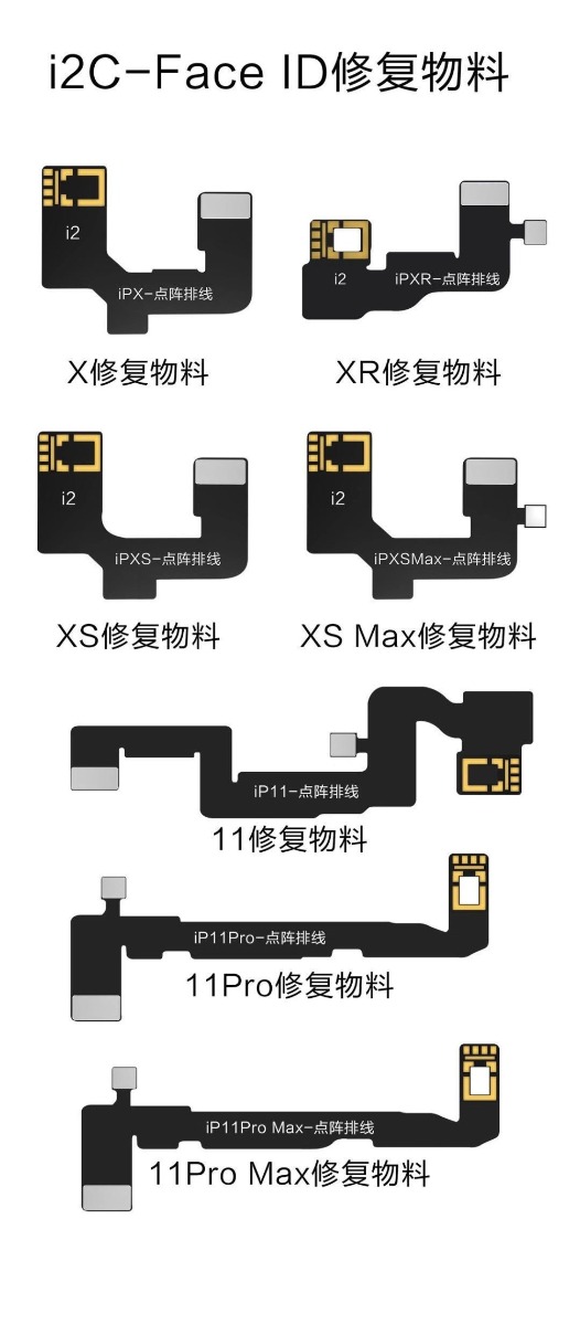 i2C IFace-V8 Face Dot Matrix Projection Repair Dot Projector For iPhone X-12Pro max Face ID Repair Replace Dot Matrix Cable