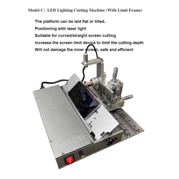Curved/Straight Screen Cutting Machine with Precision Infrared Location Inclined Edge Glass Cut Separator for iPhone Samsung