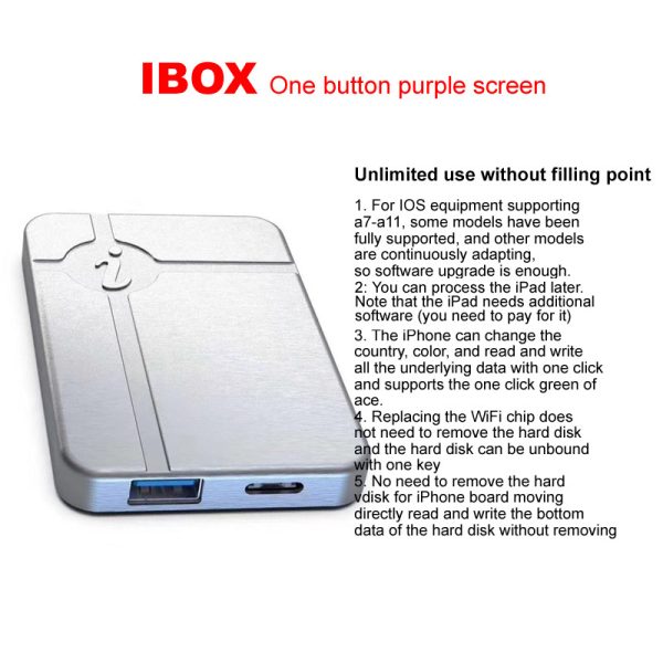 iBox iPhone iPad iBox Mini DFU Tool Read Write Syscfg Data Without Disassembling Purple Screen Tool