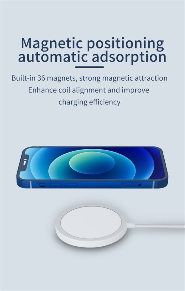 15W Magnetic Wireless Charger For iPhone 12 Pro Max Mini Qi Fast Charger