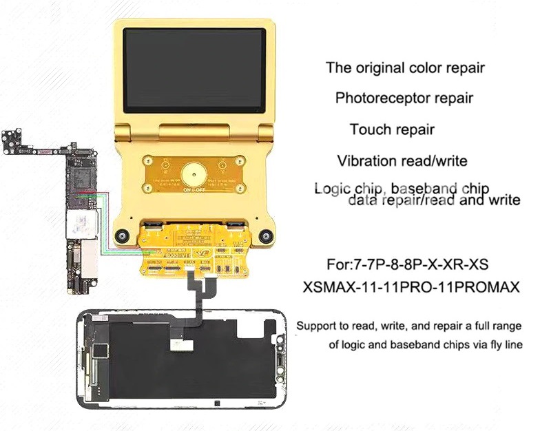 WL PRO 8000 NAND Programmer for IPHONE 4 5 6 7 8 PLUS X 11 PROMAX Battery Photosensitive Headset Data Line Tester #WL
