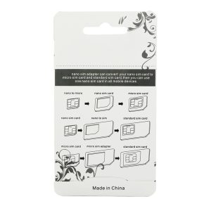 Nano SIM Card Adapter 4 in 1 micro sim adapter with Eject Pin Key Retail Package #Noosy