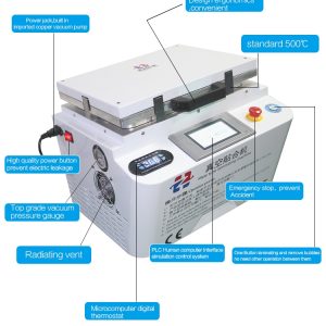 Auto-Lock 2 in 1 AK PRO OCA Vacuum Laminating Machine built-in Vacuum pump and Air Compressor - Image 9