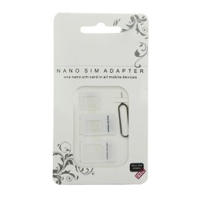 Nano SIM Card Adapter 4 in 1 micro sim adapter with Eject Pin Key Retail Package #Noosy