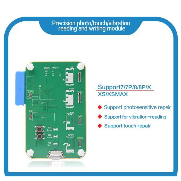 JC PRO1000S Programmer Battery/Lighting Cable/Earphone/Vibration Detection TestTool for iPhone 5 – X