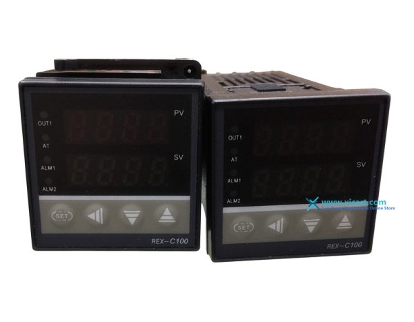 Dual Digital PID Temperature Controller Control Rex-C100 4Digits LED Display Thermostat