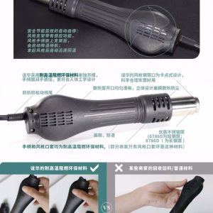 Hot Air Gun / Constant Temperature Soldering iron 2 in 1 Digital display PID Station  /YIHUA YH-8786D - Image 3