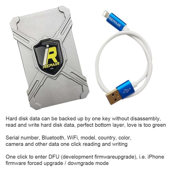 iRepair P10 DFU BOX for iPhone 6 7 8 X Serial Number Read Write One-Click Unpack WiFi and All Other Syscfg Data No