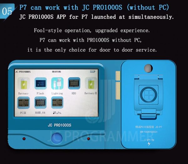 JC Pro1000S PCIE NAND Programmer JC P11 P8 P7 64 32 Bit for iPhone 7 7P 8 8P X XSMAX XR iPad PRO Read Write Error Tes