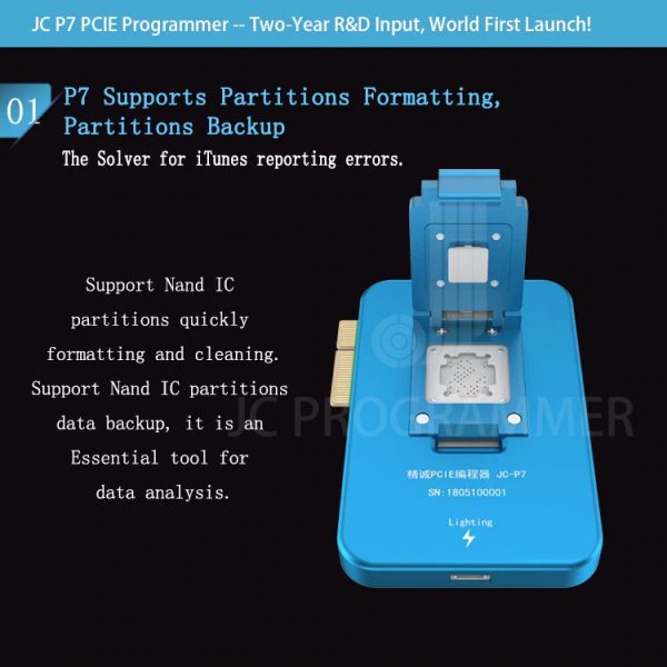 JC Pro1000S PCIE NAND Programmer JC P11 P8 P7 64 32 Bit for iPhone 7 7P 8 8P X XSMAX XR iPad PRO Read Write Error Tes