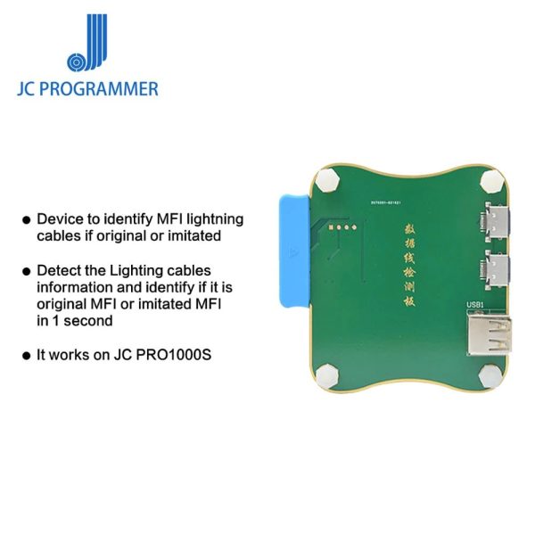 JC PRO1000S Programmer Battery/Lighting Cable/Earphone/Vibration Detection TestTool for iPhone 5 – X