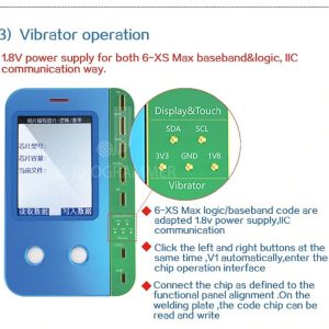 JC V1 EEPROM Programmer for iPhone 11 Pro Max 11 Pro X XR XS XS MAX 8P 7 Original Color/Touch Vibrator Repair Logic Board