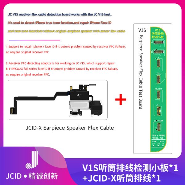 JC V1S Earpiece Speaker Flex Cable Detection Board Receiver FPC Test Ribbon For iPhone 8-11 Pro Max True Tone Face ID Repair