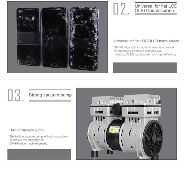 Latest Air Bag Vacuum OCA Lamination Machine for Curved Edge screen #OCAmaster OM K6-Edge