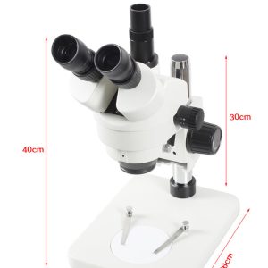 LCD Screen Continuous Zoom Binocular Visual 21-135X Trinocular Stereo Microscope+Industrial Camera+56 LED Light for LAB PC