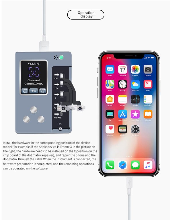 Luban IFace Pro Dot-matrix Repair tool front camera dot-matrix test stand flex iC for LuBan iPhone and iPad read-write face