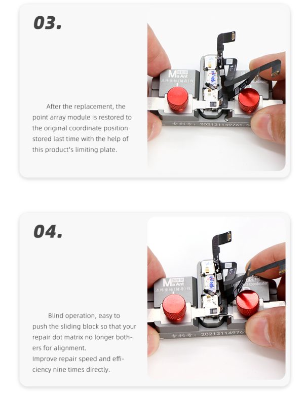 MaAnt S2 Dot Matrix Projector Lattice Coordinate Storage Infrared Front Camera Face ID Alignment Tool For iPhone X-12 Pro Max