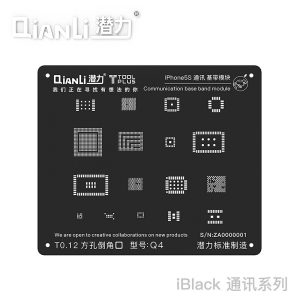 Qianli Universal Square Hole Black Reball Stencil Baseband Steel Mesh for iPhone 8 7 6s 6 5 s Communication Baseband Module