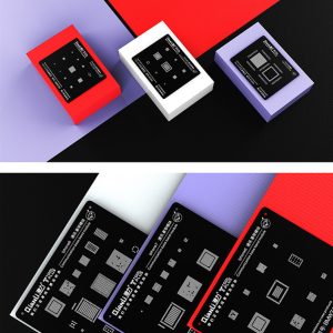 Qianli Universal Square Hole Black Reball Stencil Baseband Steel Mesh for iPhone 8 7 6s 6 5 s Communication Baseband Module