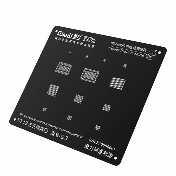 Qianli Universal Square Hole Power Logic Module Black Reball Stencil for iPhone 8 7 6s 6 5 5s Plus Japan imported steel mesh