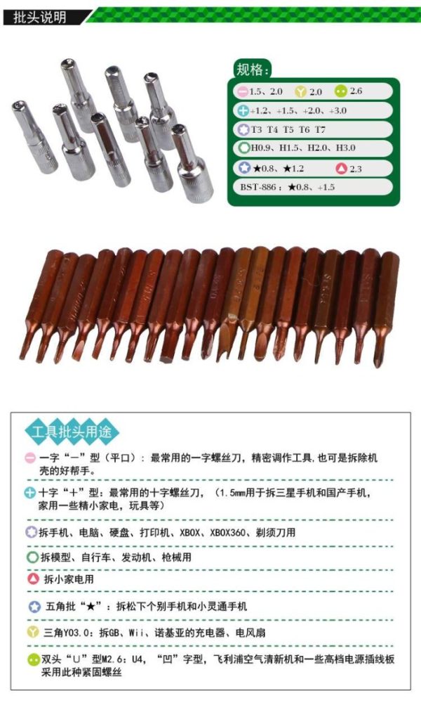 38 in 1 Versatile Screwdrivers Set Repair Tool # BST-8922