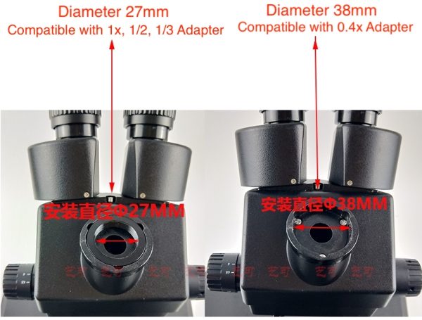Trinocular microscope camera 1X 1/3 1/2 0.4x CTV interface adapter for SZM45T1 SZM45T2