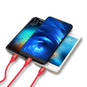 3 in 1 nylon braided data 3A fast speed data charging cable #Pisen - Image 5
