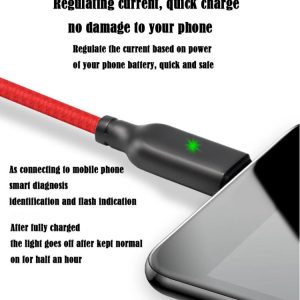 Fast Charging Auto disconnect 2A 1.2M braided Fabric iPhone lightning cable #Pisen - Image 6