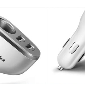 Salable car charger usb wireless cell phone car charger 2 USB Ports #Pisen