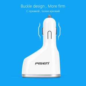 Salable car charger usb wireless cell phone car charger 2 USB Ports #Pisen