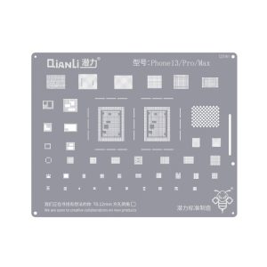 Qianli BGA Reballing Stencil for iPhone 13 12 11 Pro Max XS XR X 8 7 6S 6 IC Chip CPU Tin Planting Soldering Template