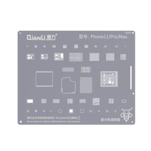 Qianli BGA Reballing Stencil for iPhone 13 12 11 Pro Max XS XR X 8 7 6S 6 IC Chip CPU Tin Planting Soldering Template