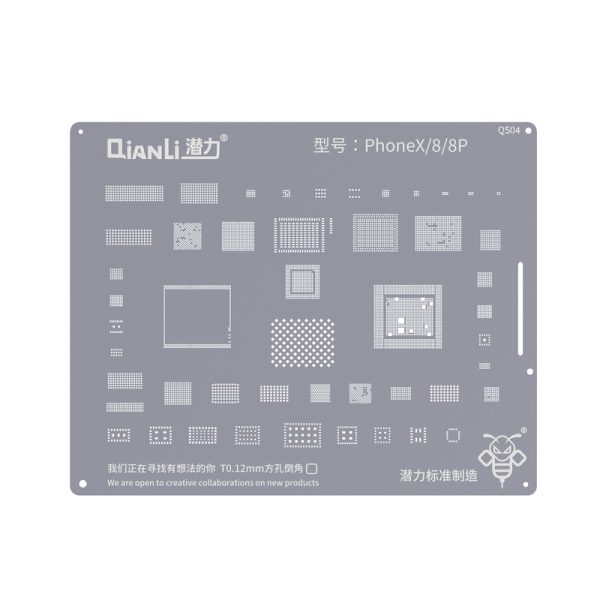 Qianli BGA Reballing Stencil for iPhone 13 12 11 Pro Max XS XR X 8 7 6S 6 IC Chip CPU Tin Planting Soldering Template