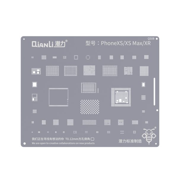 Qianli BGA Reballing Stencil for iPhone 13 12 11 Pro Max XS XR X 8 7 6S 6 IC Chip CPU Tin Planting Soldering Template