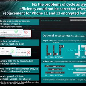 Qianli Copy Power Battery Data Corrector For iPhone 11 12 Pro Max Mini Battery Pop Ups Widows Repair Error Health Warnning
