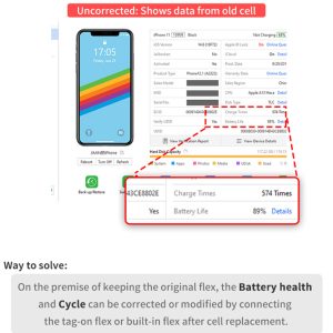 Qianli Copy Power Battery Data Corrector For iPhone 11 12 Pro Max Mini Battery Pop Ups Widows Repair Error Health Warnning