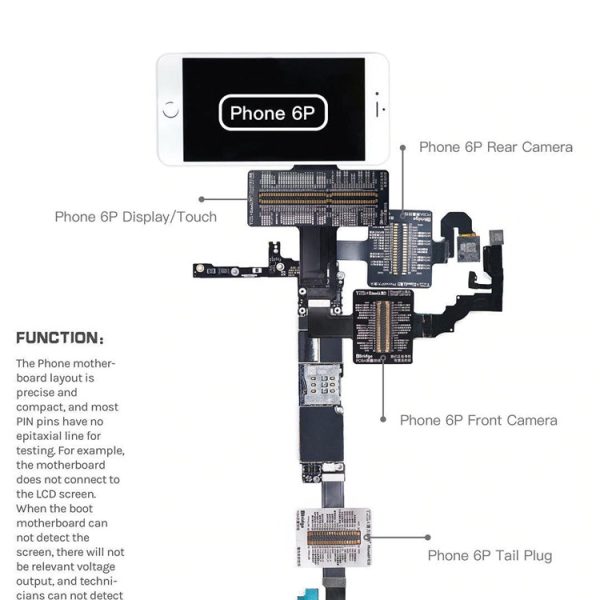 Qianli Tool iBridge Test Cable for iPhone X 8P 8G 7P 7 6SP 6S 6P 6 Motherboard Fault Display Touch Tail Plug Rear Camera