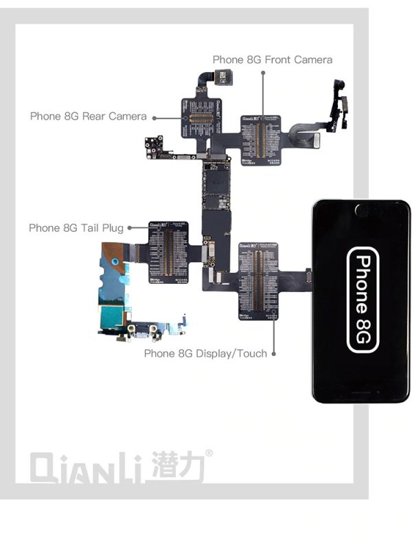 Qianli Tool iBridge Test Cable for iPhone X 8P 8G 7P 7 6SP 6S 6P 6 Motherboard Fault Display Touch Tail Plug Rear Camera