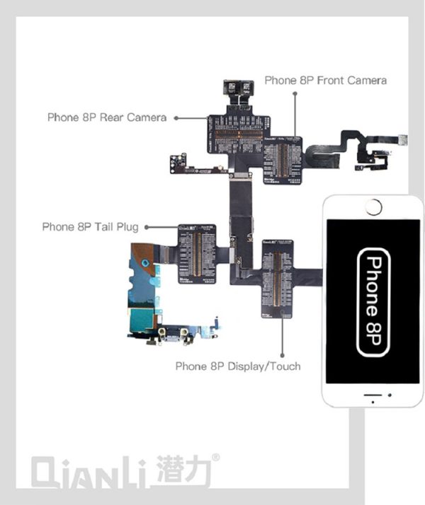 Qianli Tool iBridge Test Cable for iPhone X 8P 8G 7P 7 6SP 6S 6P 6 Motherboard Fault Display Touch Tail Plug Rear Camera