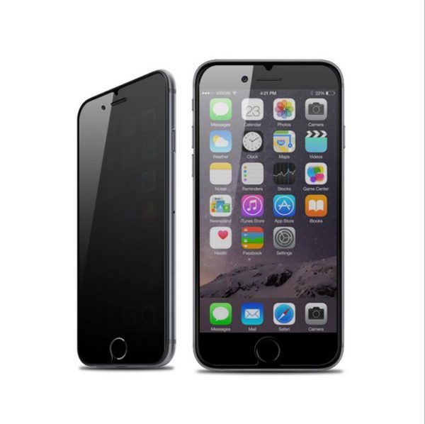 Non-Full Coverage Privacy Tempered GLass 2.5D Arc Edge 0.2mm For iPhone 5-11ProMax (Deep Black)