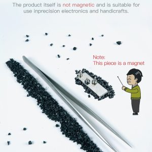 Non-magnetic Pointed Stainless Steel Tweezers #MEGA-IDEA
