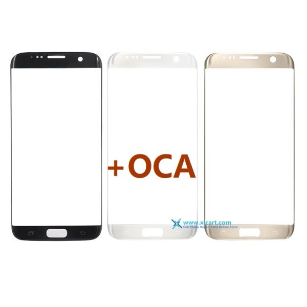 s7_edge_glass_lens_oca Front Outer Screen Glass Lens with pre-installed OCA for Samsung Galaxy S7 Edge