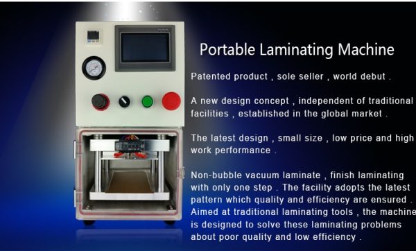YMJ Portable Vacuum Laminating Machine + OCA Film Laminator for LCD Refurbishing
