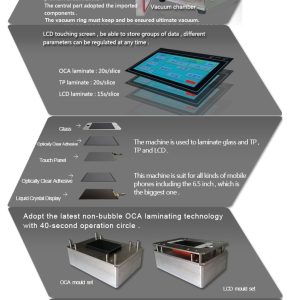 YMJ Portable Vacuum Laminating Machine + OCA Film Laminator for LCD Refurbishing (Without Vacuum Pump)