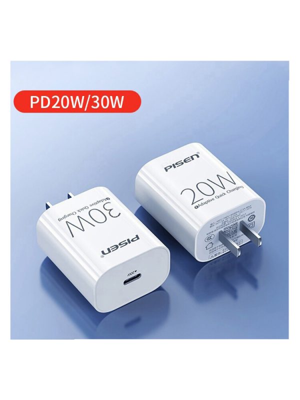 Pisen PD 20W / 30W Phone Charger Adapter 3.0 Fast Charger Type-c